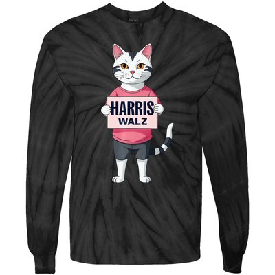 Harris Election President Walz 2024 Tie-Dye Long Sleeve Shirt