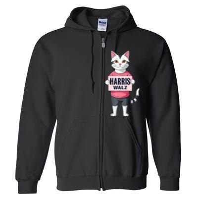 Harris Election President Walz 2024 Full Zip Hoodie