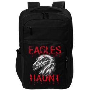 Halloween Eagle Pride Haunt Mascot School Spirit Skull Retro Impact Tech Backpack