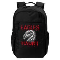 Halloween Eagle Pride Haunt Mascot School Spirit Skull Retro Daily Commute Backpack