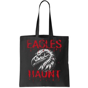 Halloween Eagle Pride Haunt Mascot School Spirit Skull Retro Tote Bag