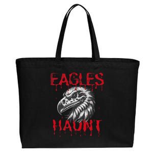 Halloween Eagle Pride Haunt Mascot School Spirit Skull Retro Cotton Canvas Jumbo Tote