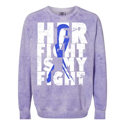 Her Fight ALS  Awareness Colorblast Crewneck Sweatshirt