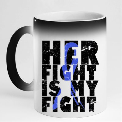 Her Fight ALS  Awareness 11oz Black Color Changing Mug