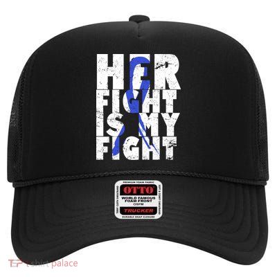 Her Fight ALS  Awareness High Crown Mesh Back Trucker Hat