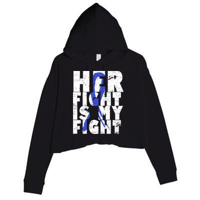 Her Fight ALS  Awareness Crop Fleece Hoodie