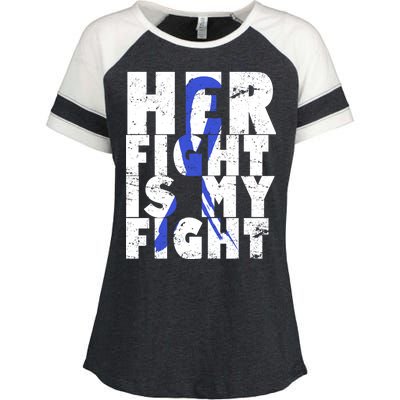 Her Fight ALS  Awareness Enza Ladies Jersey Colorblock Tee