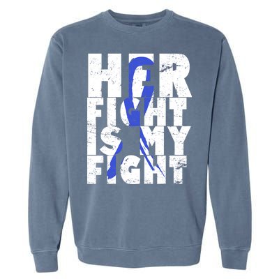 Her Fight ALS  Awareness Garment-Dyed Sweatshirt