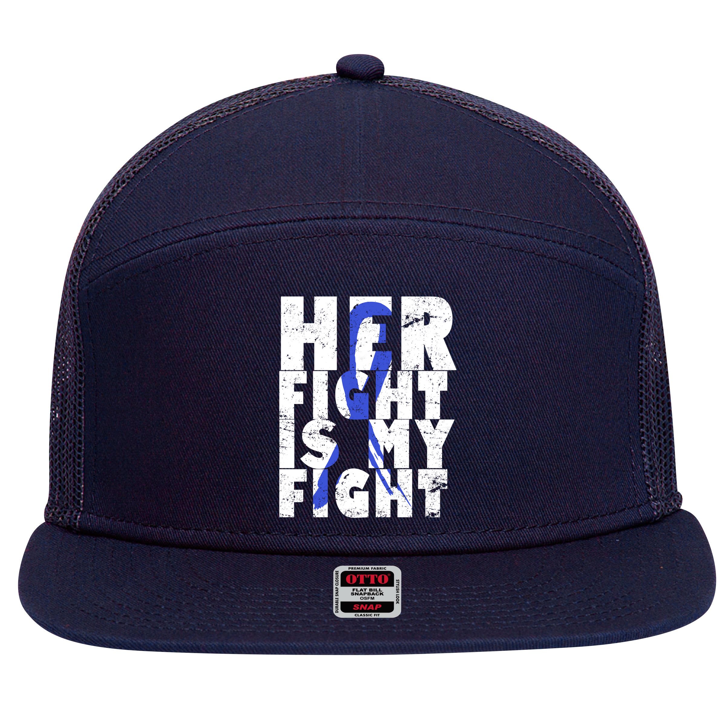 Her Fight ALS  Awareness 7 Panel Mesh Trucker Snapback Hat