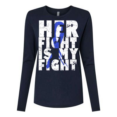 Her Fight ALS  Awareness Womens Cotton Relaxed Long Sleeve T-Shirt