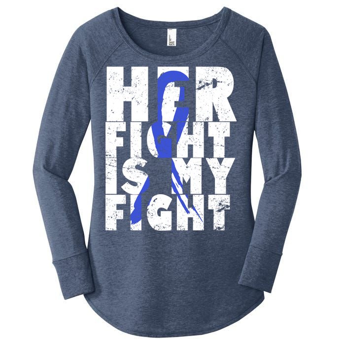 Her Fight ALS  Awareness Women's Perfect Tri Tunic Long Sleeve Shirt