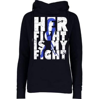 Her Fight ALS  Awareness Womens Funnel Neck Pullover Hood