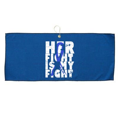 Her Fight ALS  Awareness Large Microfiber Waffle Golf Towel