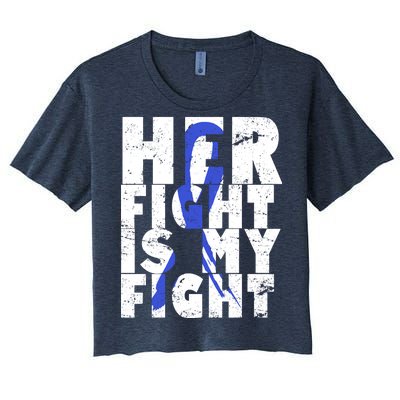 Her Fight ALS  Awareness Women's Crop Top Tee