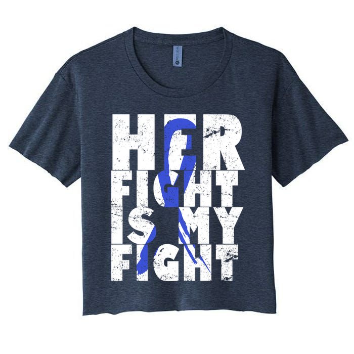 Her Fight ALS  Awareness Women's Crop Top Tee