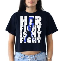 Her Fight ALS  Awareness Women's Crop Top Tee