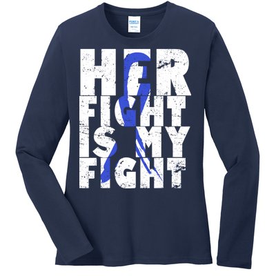 Her Fight ALS  Awareness Ladies Long Sleeve Shirt