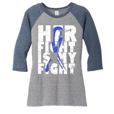 Her Fight ALS  Awareness Women's Tri-Blend 3/4-Sleeve Raglan Shirt