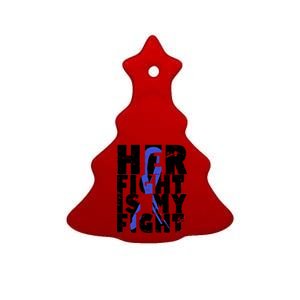 Her Fight ALS  Awareness Ceramic Tree Ornament