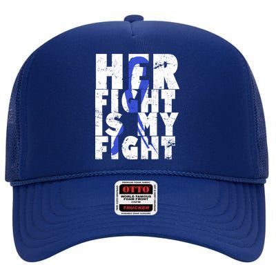 Her Fight ALS  Awareness High Crown Mesh Back Trucker Hat