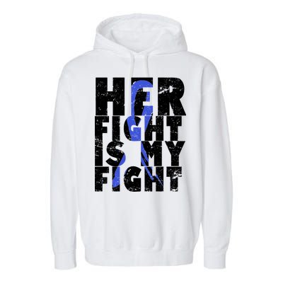 Her Fight ALS  Awareness Garment-Dyed Fleece Hoodie