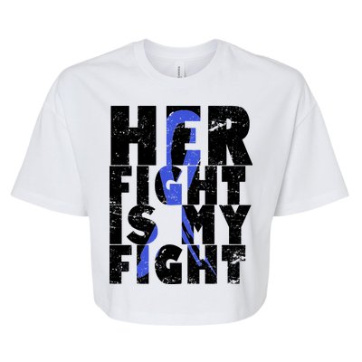 Her Fight ALS  Awareness Bella+Canvas Jersey Crop Tee