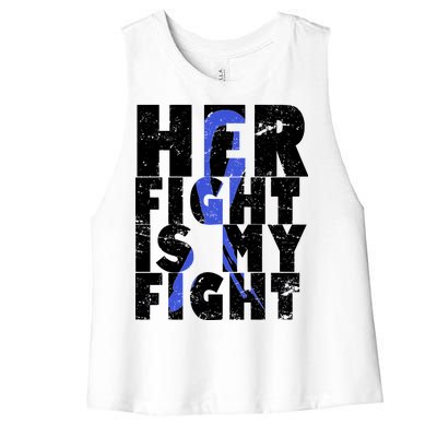 Her Fight ALS  Awareness Women's Racerback Cropped Tank