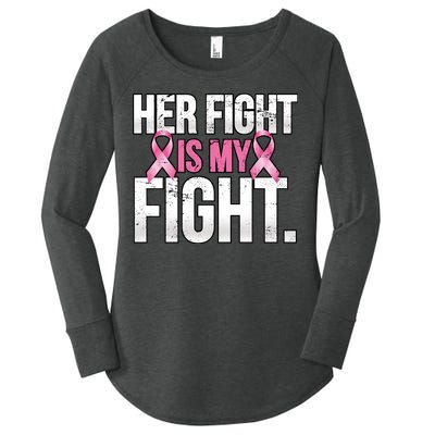 Her Fight Is My Fight Women's Perfect Tri Tunic Long Sleeve Shirt