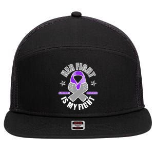 Her Fight Is My Fight Alzheimer's Awareness 7 Panel Mesh Trucker Snapback Hat