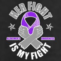 Her Fight Is My Fight Alzheimer's Awareness 7 Panel Mesh Trucker Snapback Hat