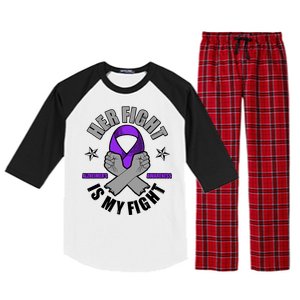 Her Fight Is My Fight Alzheimer's Awareness Raglan Sleeve Pajama Set