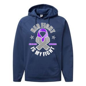 Her Fight Is My Fight Alzheimer's Awareness Performance Fleece Hoodie