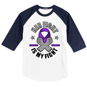 Her Fight Is My Fight Alzheimer's Awareness Baseball Sleeve Shirt