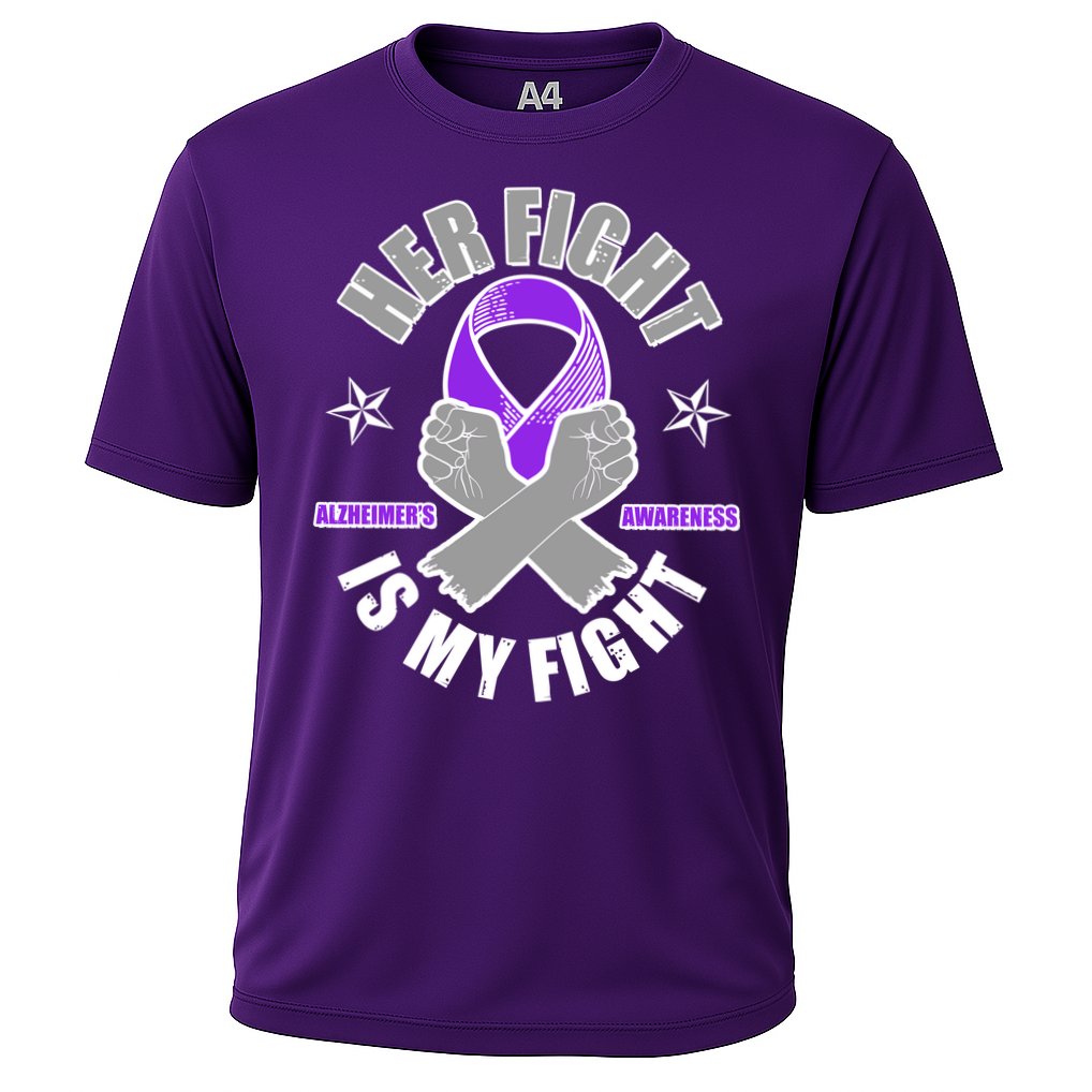 Her Fight Is My Fight Alzheimer's Awareness Cooling Performance Crew T-Shirt