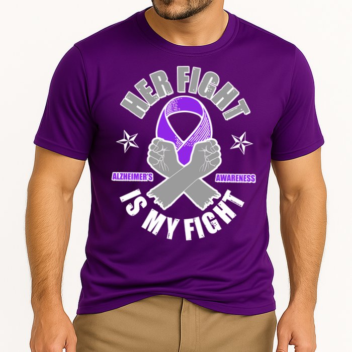 Her Fight Is My Fight Alzheimer's Awareness Cooling Performance Crew T-Shirt