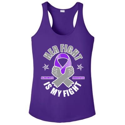 Her Fight Is My Fight Alzheimer's Awareness Ladies PosiCharge Competitor Racerback Tank