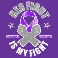 Her Fight Is My Fight Alzheimer's Awareness Baby Bodysuit