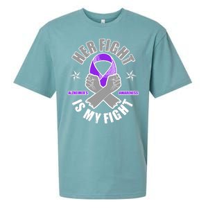 Her Fight Is My Fight Alzheimer's Awareness Sueded Cloud Jersey T-Shirt