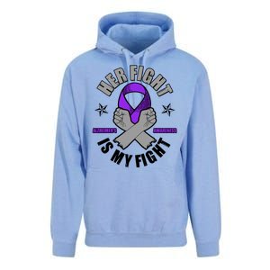 Her Fight Is My Fight Alzheimer's Awareness Unisex Surf Hoodie