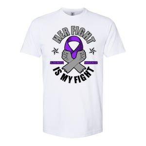 Her Fight Is My Fight Alzheimer's Awareness Softstyle CVC T-Shirt