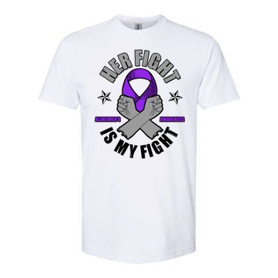 Her Fight Is My Fight Alzheimer's Awareness Softstyle® CVC T-Shirt