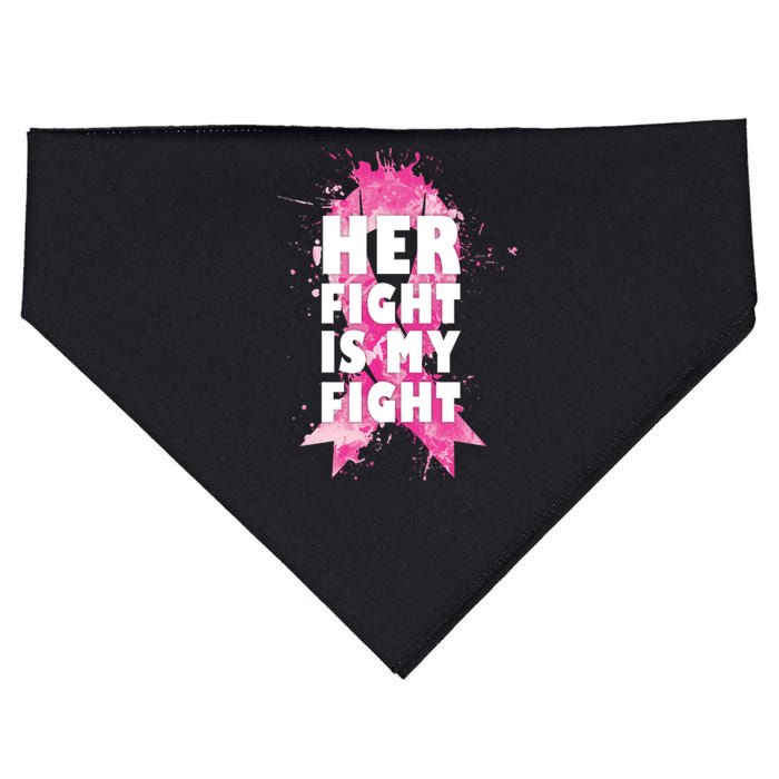 Her Fight Is My Fight Breast Cancer USA-Made Doggie Bandana