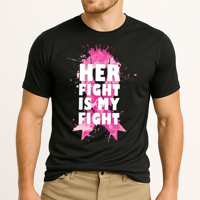 Her Fight Is My Fight Breast Cancer Cooling Performance Crew T-Shirt