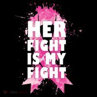 Her Fight Is My Fight Breast Cancer Drawstring Bag
