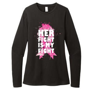 Her Fight Is My Fight Breast Cancer Womens CVC Long Sleeve Shirt