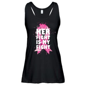 Her Fight Is My Fight Breast Cancer Ladies Essential Flowy Tank