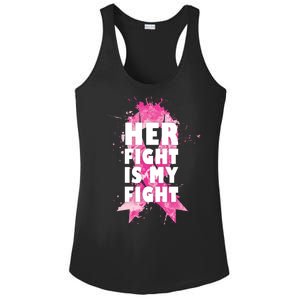 Her Fight Is My Fight Breast Cancer Ladies PosiCharge Competitor Racerback Tank