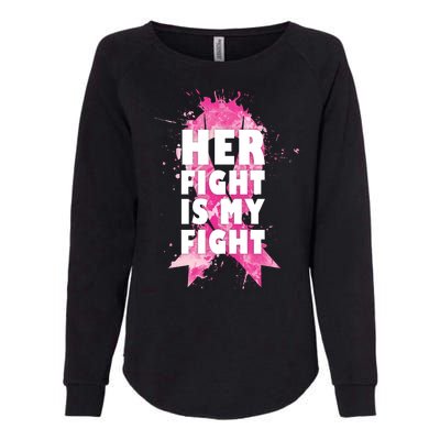 Her Fight Is My Fight Breast Cancer Womens California Wash Sweatshirt