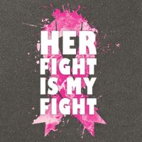 Her Fight Is My Fight Breast Cancer Cotton Canvas Backpack