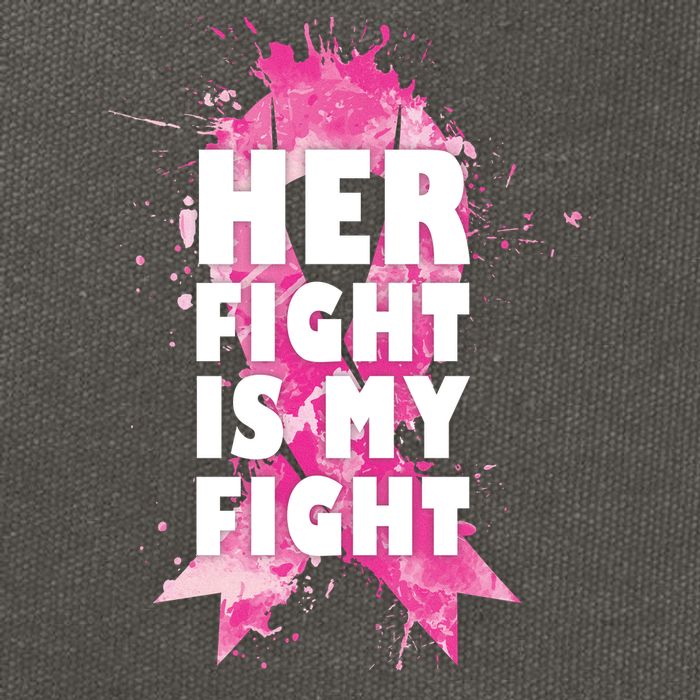 Her Fight Is My Fight Breast Cancer Cotton Canvas Backpack